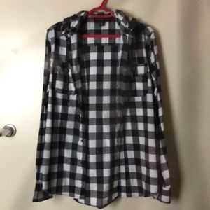 Black and White Plaid Sweater